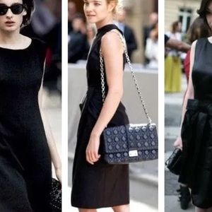 Banana Republic Black satin cocktail dress